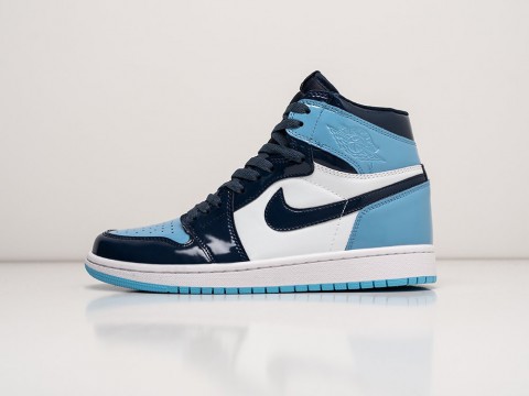 Nike Air Jordan 1 High OG «UNC Patent Leather» Obsidian / Blue Chill / White