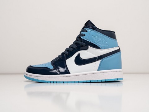 Мужские кроссовки Nike Air Jordan 1 High OG «UNC Patent Leather» разноцветные Мужские кроссовки Nike Air Jordan 1 High OG «UNC Patent Leather» разноцветные