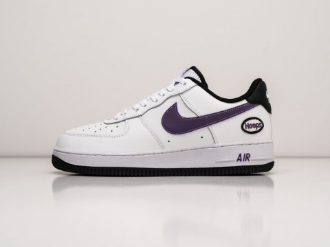 Nike Air Force 1 Low «Hoops» белые кожа мужские (40-45)