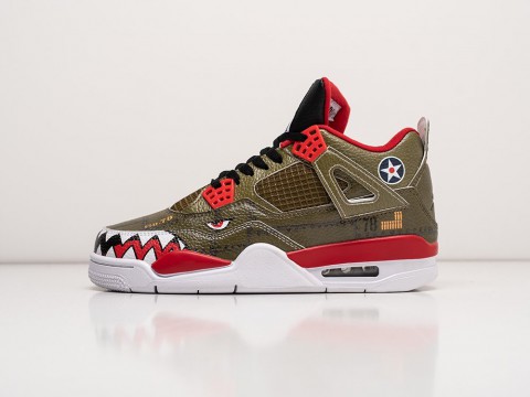 Мужские кроссовки Nike Air Jordan 4 Retro Warhawk зеленые Мужские кроссовки Nike Air Jordan 4 Retro Warhawk зеленые