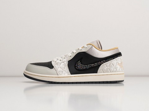 Мужские кроссовки Nike Air Jordan 1 Low SE Beaded Swoosh черные Мужские кроссовки Nike Air Jordan 1 Low SE Beaded Swoosh черные