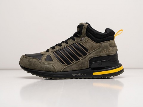 Adidas ZX 750 Hi Winter зеленые замша мужские (40-45)