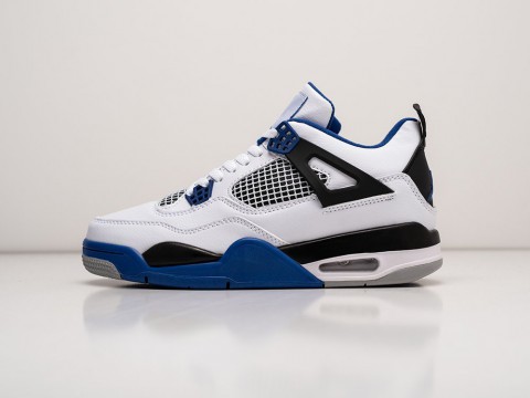 Nike Air Jordan 4 Retro Motorsports White / Game Royal / Black артикул 25680