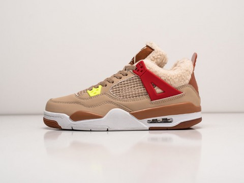 Женские кроссовки Nike Air Jordan 4 Retro WMNS бежевые Женские кроссовки Nike Air Jordan 4 Retro WMNS бежевые