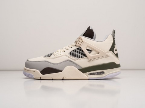 Nike Air Jordan 4 Retro Beige / Grey / Ovive Green артикул 25813