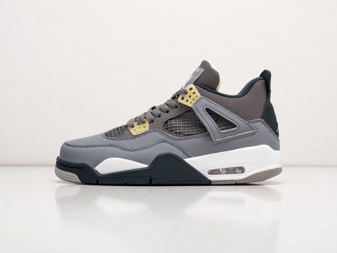 Nike Air Jordan 4 Retro серые кожа мужские (40-45)