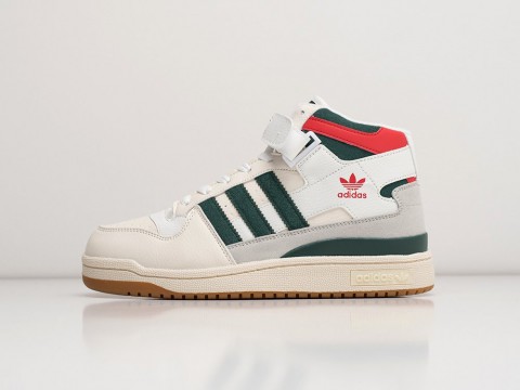 Adidas Forum 84 High WMNS White / Beige / Green / Red артикул 26025