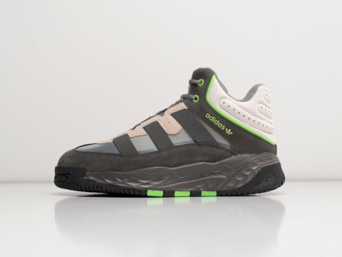 Adidas Niteball High Winter Grey / Black / Green артикул 26026