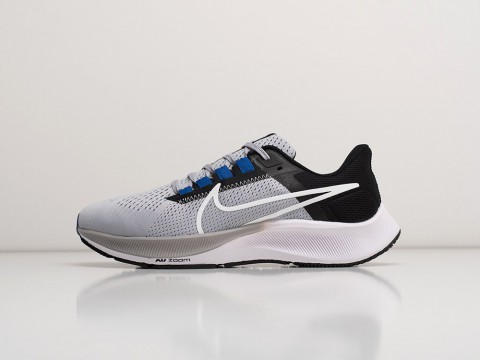 Nike Air Zoom Pegasus 38 Grey / Black / Blue / White артикул 26321