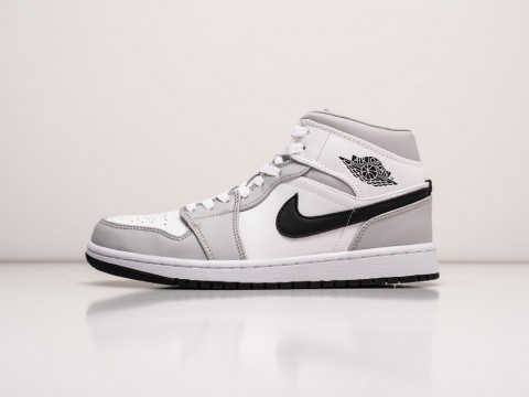 Nike Air Jordan 1 Mid Grey Fog White / Light Smoke Grey / Black