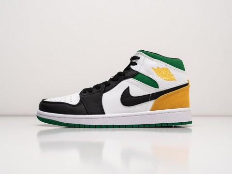 Мужские кроссовки Nike Air Jordan 1 Mid SE GS Oakland белые Мужские кроссовки Nike Air Jordan 1 Mid SE GS Oakland белые