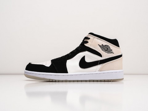 Nike Air Jordan 1 Mid White / Black / Pink артикул 26367