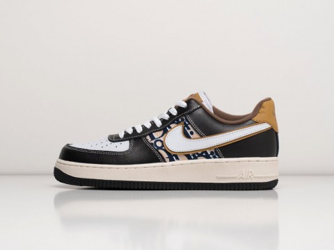 Nike x Dior Air Force 1 Low Black / White / Beige артикул 26599