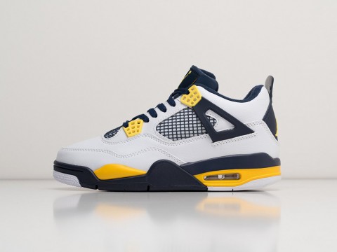 Мужские кроссовки Nike Air Jordan 4 Retro Marquette белые Мужские кроссовки Nike Air Jordan 4 Retro Marquette белые