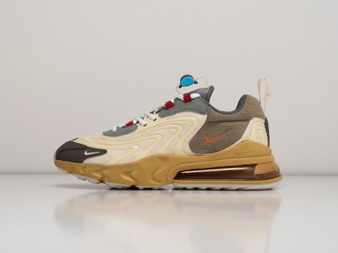 Мужские кроссовки Nike Air Max 270 React ENG x Travis Scott Cactus Trails бежевые Мужские кроссовки Nike Air Max 270 React ENG x Travis Scott Cactus Trails бежевые