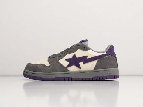 Мужские кроссовки Bape Court Sta Royal Purple серые