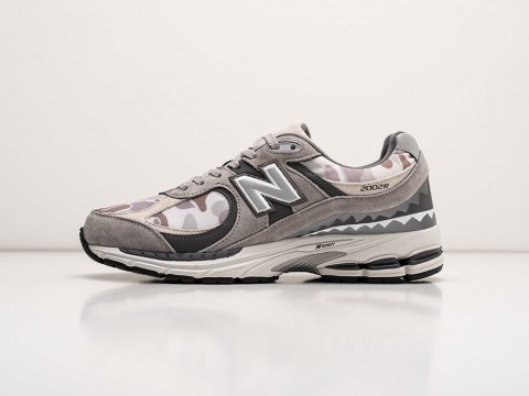 New Balance 2002R x BAPE Apes Together Strong - Grey Camo серые замша мужские (40-45)