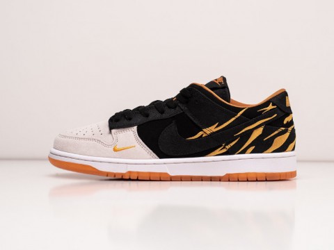 Nike SB Dunk Low GS God Of Wealth Black / White / Gold артикул 27009