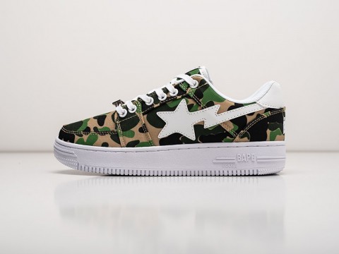 Мужские кроссовки Bape Bapesta Low ABC Camo зеленые Мужские кроссовки Bape Bapesta Low ABC Camo зеленые