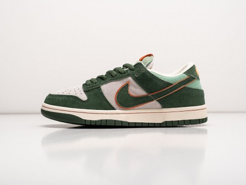 Nike SB Dunk Low Green / Grey / White / Orange артикул 27270