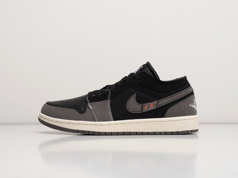 Мужские кроссовки Nike Air Jordan 1 Low SE Craft Inside Out - Black черные Мужские кроссовки Nike Air Jordan 1 Low SE Craft Inside Out - Black черные