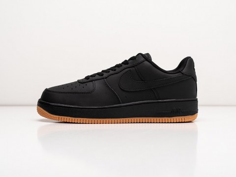 Мужские кроссовки Nike Air Force 1 Low Black Gum черные Мужские кроссовки Nike Air Force 1 Low Black Gum черные