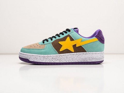 Мужские кроссовки Bape Bapesta Low Brown Yellow разноцветные Мужские кроссовки Bape Bapesta Low Brown Yellow разноцветные