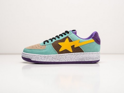 Женские кроссовки Bape Bapesta Low Brown Yellow WMNS разноцветные Женские кроссовки Bape Bapesta Low Brown Yellow WMNS разноцветные