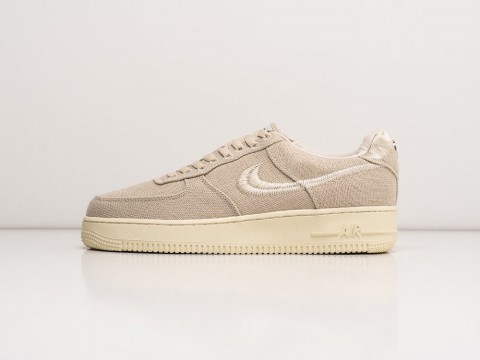 Nike Stussy x Air Force 1 Low Fossil Fossil Stone / Sail / Off White