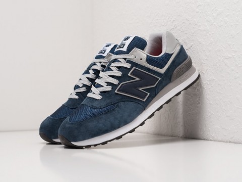 New Balance 574 Navy Blue / Dark Blue / Grey / White артикул 27614