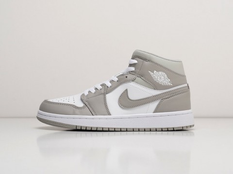 Мужские кроссовки Nike Air Jordan 1 Mid College Grey серые