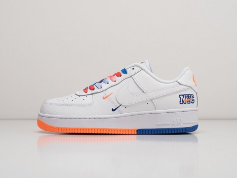 Nike Air Force 1 Low NYC White / Laser Orange / Royal Blue артикул 27762