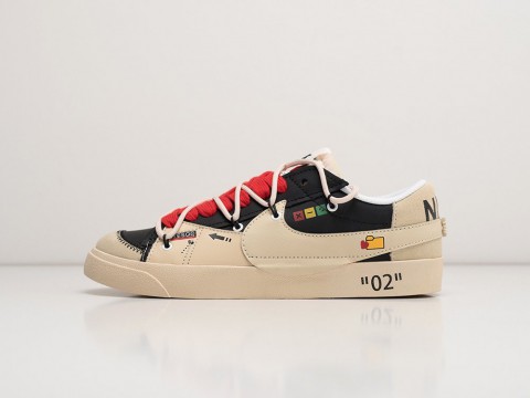 Мужские кроссовки Nike x OFF White x Blazer Low 77 Jumbo черные Мужские кроссовки Nike x OFF White x Blazer Low 77 Jumbo черные
