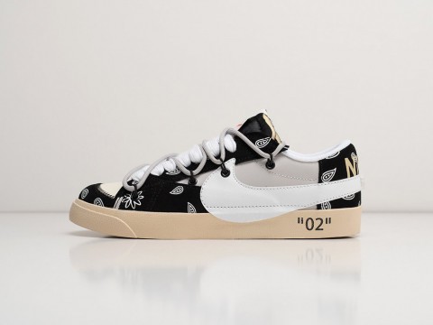 Мужские кроссовки Nike x OFF White x Blazer Low 77 Jumbo черные Мужские кроссовки Nike x OFF White x Blazer Low 77 Jumbo черные