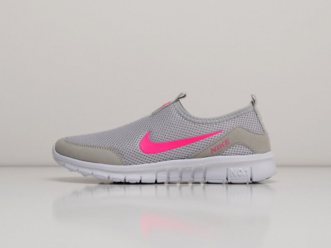 Nike Free 3.0 V2 Slip-On WMNS Grey / Pink / White артикул 27864