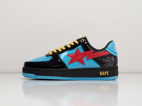 Bape Marvel x Bapesta Low Black Widow Blue / Black / Red артикул 27943