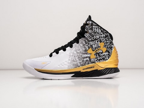 Мужские кроссовки Under Armour Curry 1 Retro Back to Back MVP 2021 белые Мужские кроссовки Under Armour Curry 1 Retro Back to Back MVP 2021 белые