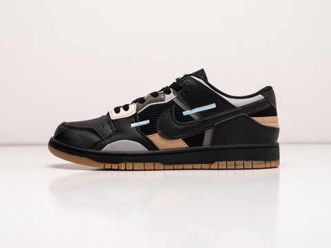 Мужские кроссовки Nike SB Dunk Low Scrap Black Gum черные Мужские кроссовки Nike SB Dunk Low Scrap Black Gum черные