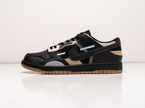 Nike SB Dunk Low Scrap Black Gum черные кожа мужские (40-45)