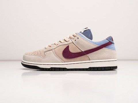 Nike SB Dunk Low Tan / Burgundy / Blue артикул 28355