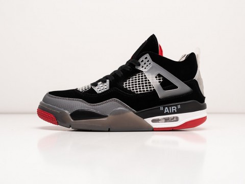 Nike x OFF White x Air Jordan 4 Retro Black / Grey / Red
