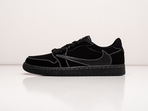 Мужские кроссовки Nike Air Jordan 1 Low x Travis Scott Black Phantom черные Мужские кроссовки Nike Air Jordan 1 Low x Travis Scott Black Phantom черные
