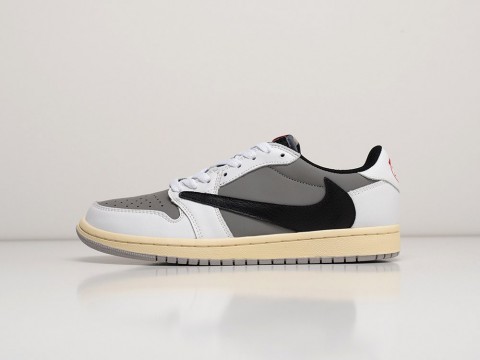 Nike Air Jordan 1 Low x Travis Scott Grey / Black / White артикул 28394