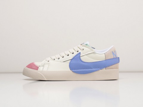 Nike Blazer Low 77 Jumbo WMNS White / Blue / Sail / Pink артикул 28574