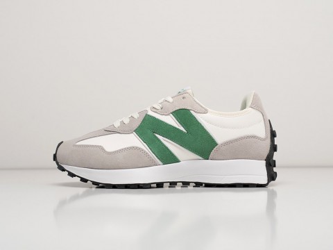 New Balance 327 Rain Cloud Varsity Green белые - фото