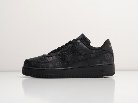 Nike x Louis Vuitton Air Force 1 Low Triple Black черные артикул 28585