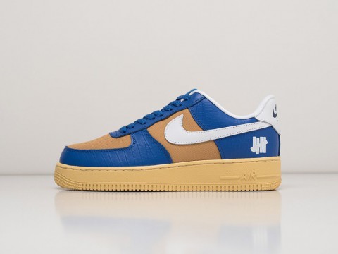 Nike Air Force 1 Low x Undefeated SP Dunk vs AF1 Court Blue / White / Gold артикул 28603