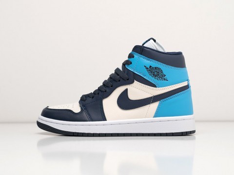 Женские кроссовки Nike Air Jordan 1 Retro High Obsidian Blue WMNS белые Женские кроссовки Nike Air Jordan 1 Retro High Obsidian Blue WMNS белые