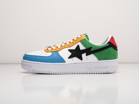 Мужские кроссовки Bape Bapesta Low разноцветные Мужские кроссовки Bape Bapesta Low разноцветные