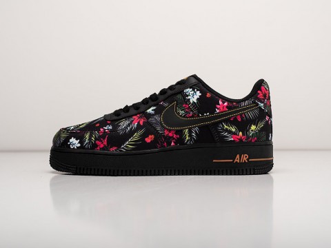 Nike Air Force 1 Low 07 LV8 Floral Pack - Black Black / Multicolor / Canyon Gold артикул 28718